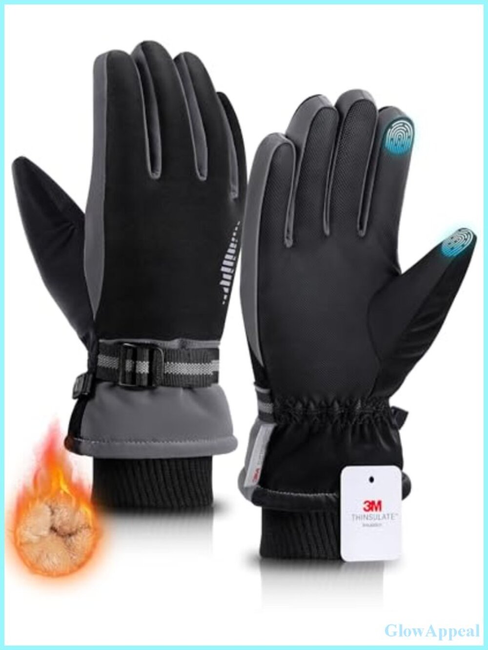 Thermal Ski Gloves Waterproof Windproof Touchscreen 3M Insulation Anti-Slip
